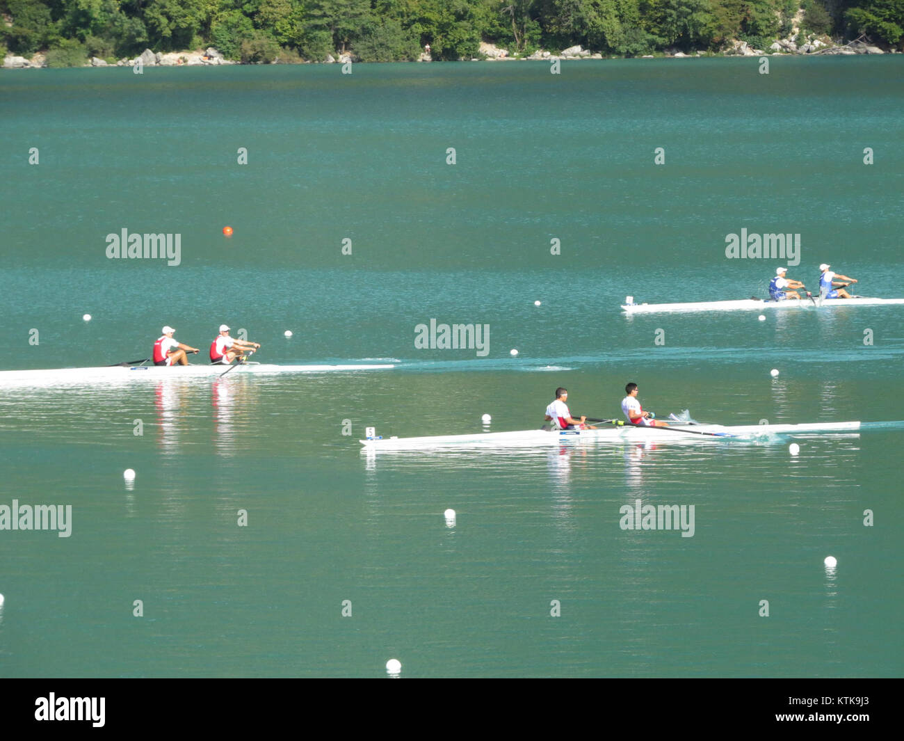 Die Aviron-Weltmeisterschaft 2015 war ein prominenter Ruderwettbewerb, bei dem Spitzensportler aus aller Welt an verschiedenen Ruderveranstaltungen teilnahmen. Stockfoto