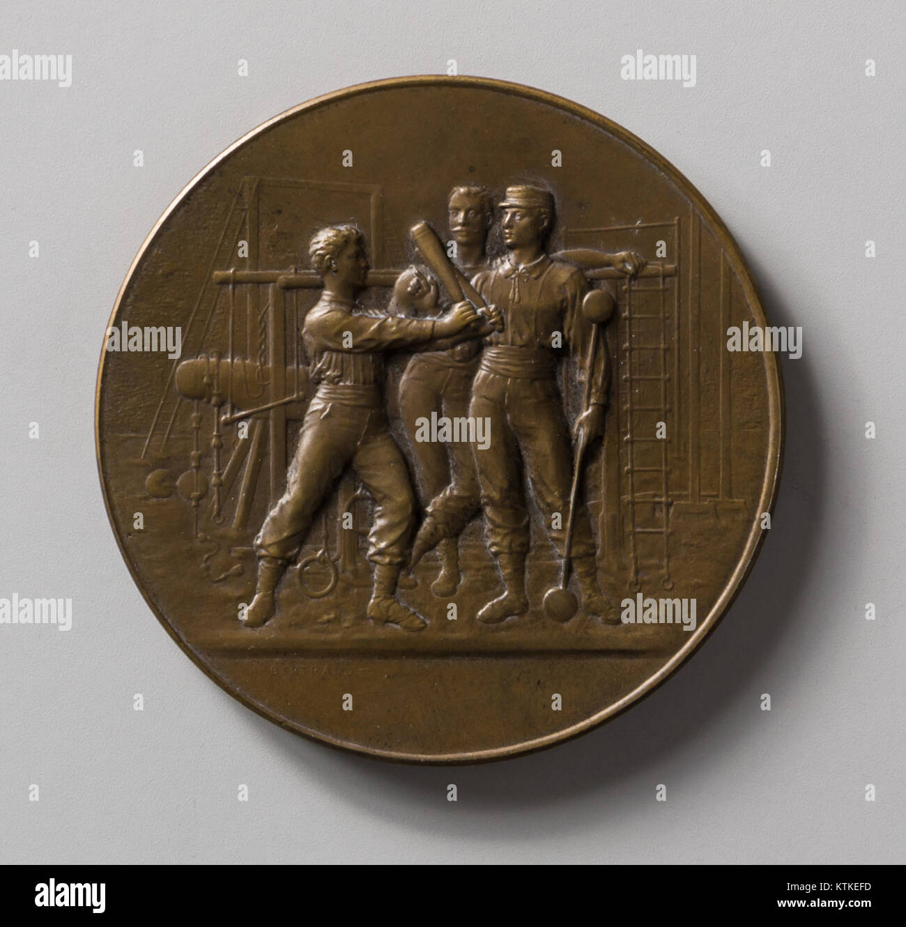 Dies bezieht sich wahrscheinlich auf eine sportliche Veranstaltung oder Sammlung, die möglicherweise im MET (Metropolitan Museum of Art) katalogisiert wird und sportliche Leistungen oder damit verbundene Artefakte zeigt. Stockfoto