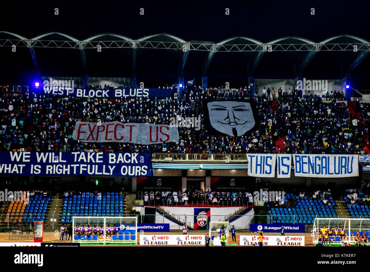 Bengaluru FC vs East Bengal an Kanteerava Stadium am 10. April 2016 Stockfoto