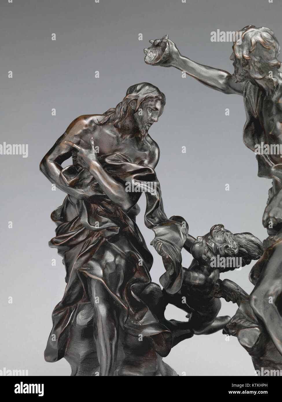 Die „Taufe Christi“ ist ein bedeutendes Kunstwerk in der MET-Sammlung (DP 925 003), das den Moment der Taufe Christi darstellt. Das Gemälde ist ein wichtiges religiöses und künstlerisches Werk. Stockfoto