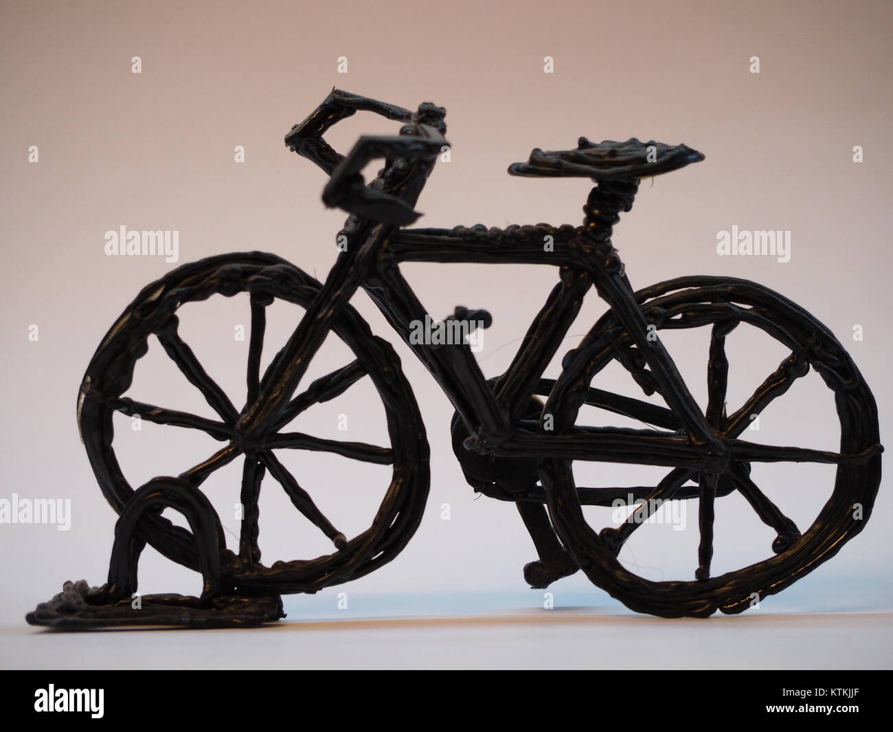 ABS schwarz 3d-pen Modell Fahrrad Stockfoto