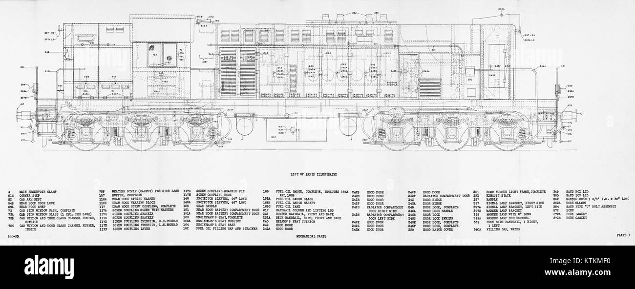 Die Baldwin DRS 6-4-660 ist ein Modell einer dieselelektrischen Lokomotive, die von Baldwin Locomotive Works gezogen wurde und eine wichtige Entwicklung in der amerikanischen Eisenbahntechnik in der Mitte des 20. Jahrhunderts darstellt. Stockfoto