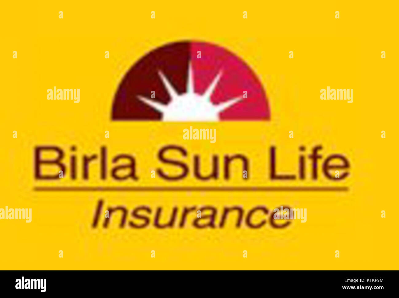 Das Birla Sun Life-Logo steht für eine bekannte Finanzdienstleistungsmarke in Indien, die für ihr Angebot an Investitions- und Versicherungsprodukten bekannt ist. Das Logo symbolisiert Vertrauen und Zuverlässigkeit im indischen Finanzsektor. Stockfoto