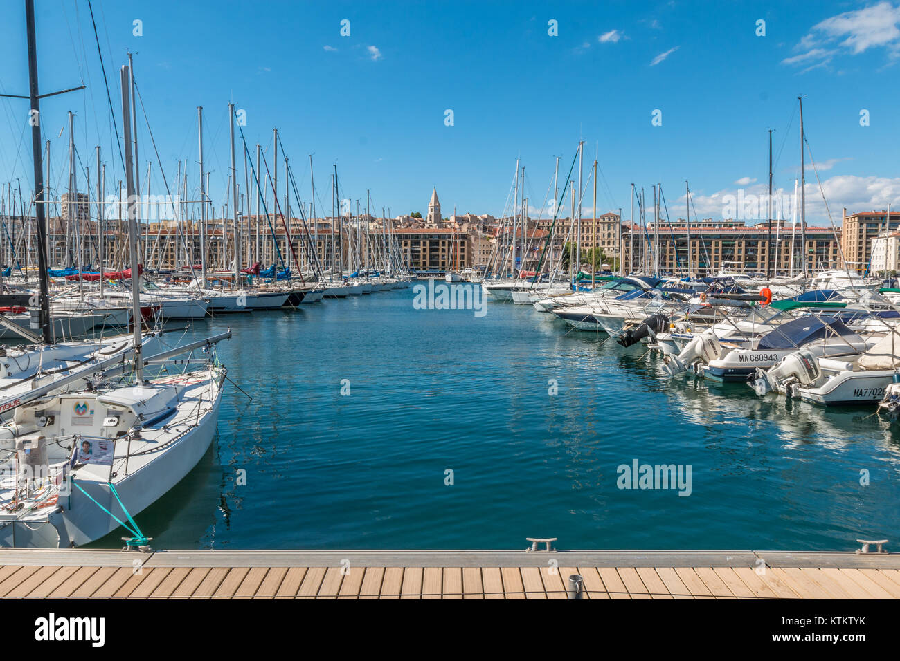 Alten Hafen von Marseille Frankreich Stockfoto