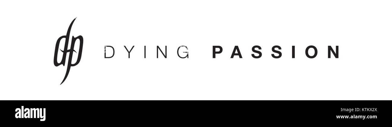 Dying Passion Logo 2 bezieht sich auf eine visuelle Identität, die wahrscheinlich für ein Projekt, eine Band oder einen künstlerischen Ausdruck geeignet ist. Das Logo symbolisiert Themen wie Verlust, Emotion oder Introspektion und spiegelt die emotionale Tiefe der zugehörigen Arbeit wider. Stockfoto