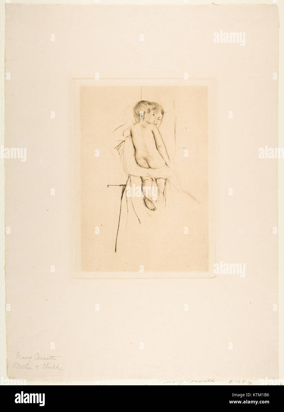 Das Kunstwerk Baby's Back aus dem Metropolitan Museum of Art fängt ein verspieltes und unschuldiges Thema ein und betont kindliches Wunder und sanfte Schönheit in seiner Komposition. Stockfoto