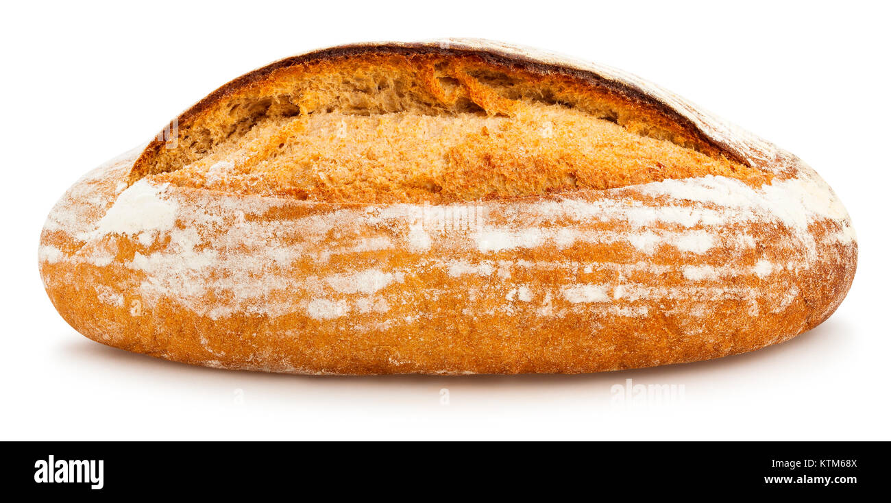 Braunes Brot weg isoliert Stockfoto