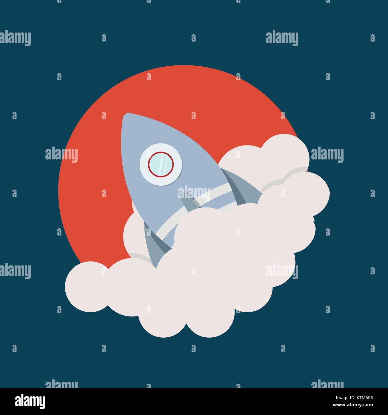 Space Rocket Launch, Startup kreative Idee, Rakete, Hintergrund, Vector Illustration Stock Vektor