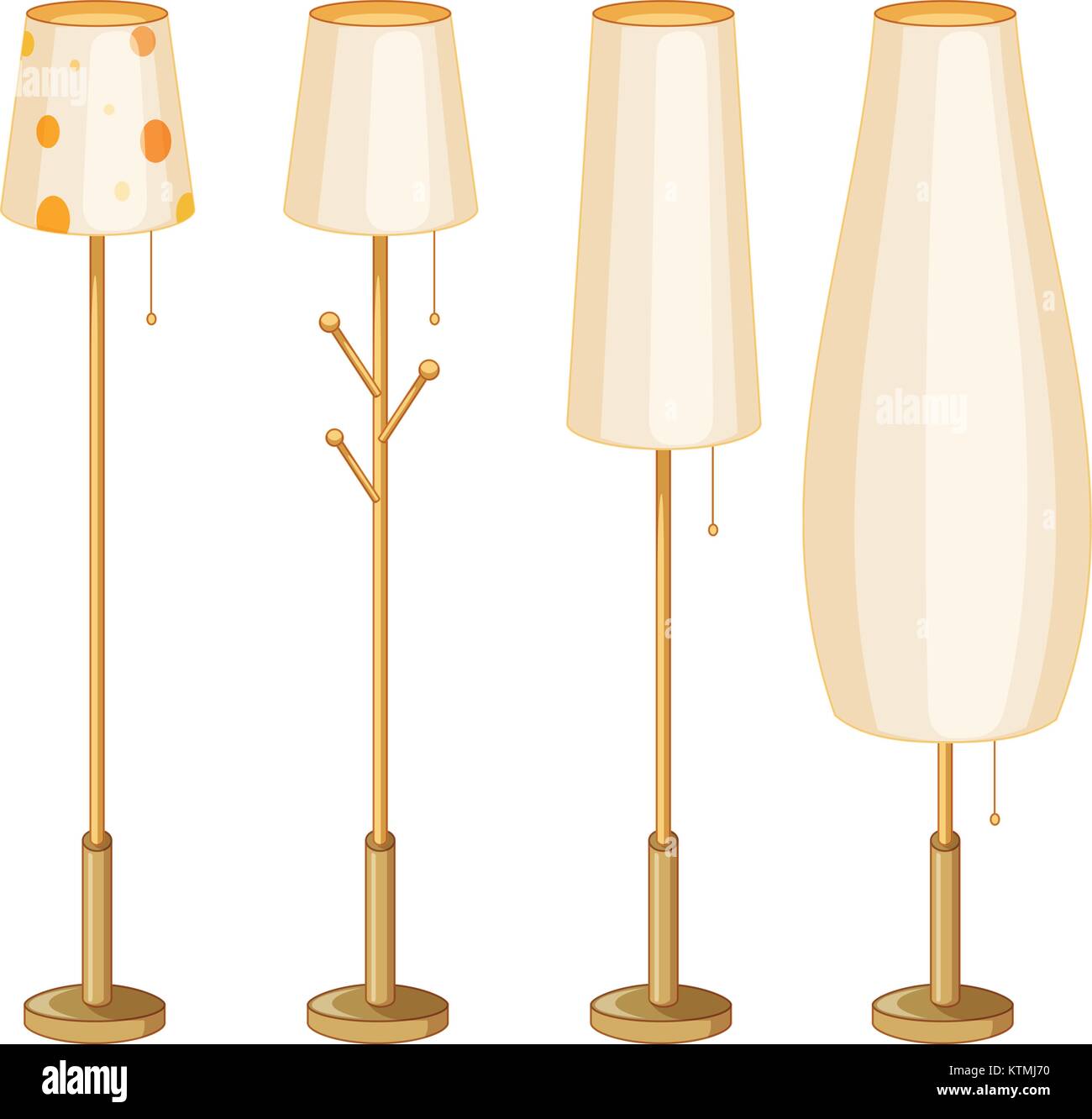Abbildung: eine Reihe von Leuchten Stock Vektor