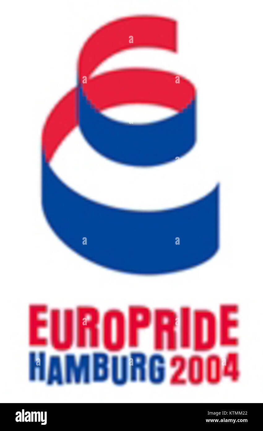 Das Bild zeigt die Europride-Veranstaltung 2004, eine bedeutende LGBTQ+-Pride-Parade und -Festival im Jahr 2004. Die Veranstaltung feiert die Rechte und Sichtbarkeit von LGBTQ+ und zeigt die vielfältige Teilnahme der LGBTQ+ Community in ganz Europa. Stockfoto