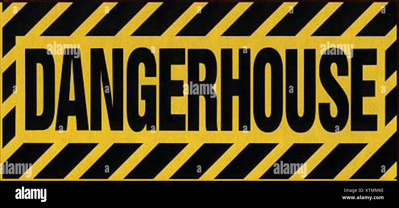 Dangerhouse Records war ein US-amerikanisches Independent-Label, das vor allem in den 1970er und 1980er Jahren für die Veröffentlichung von Punk- und New Wave-Musik bekannt war Das Label ist bekannt für seinen Einfluss auf die Underground-Musik. Stockfoto