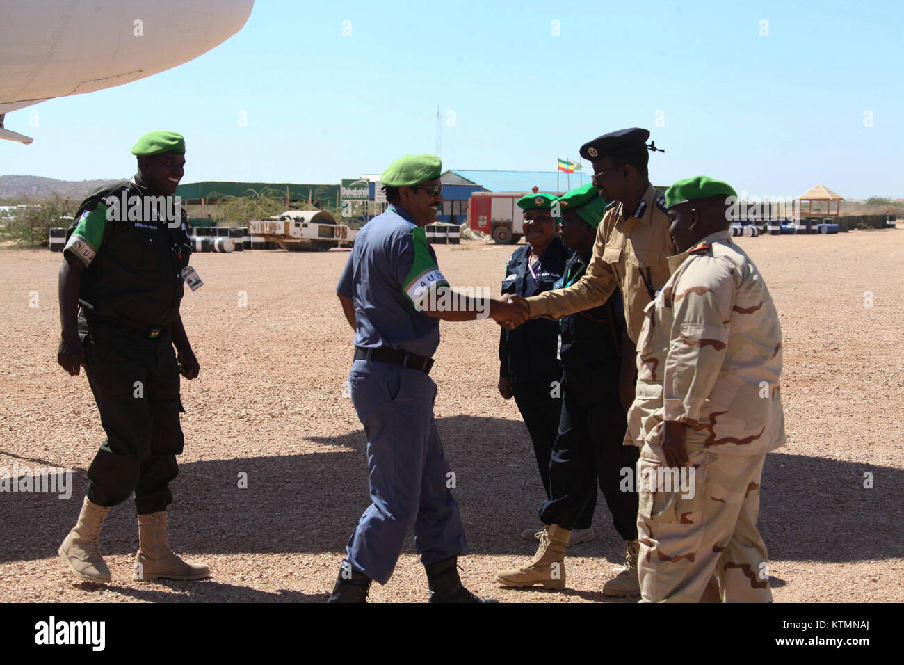 Aufnahme des Besuchs des Aupol-Kommissars und Hervorhebung der Interaktionen und Ereignisse während des offiziellen Besuchs. Stockfoto