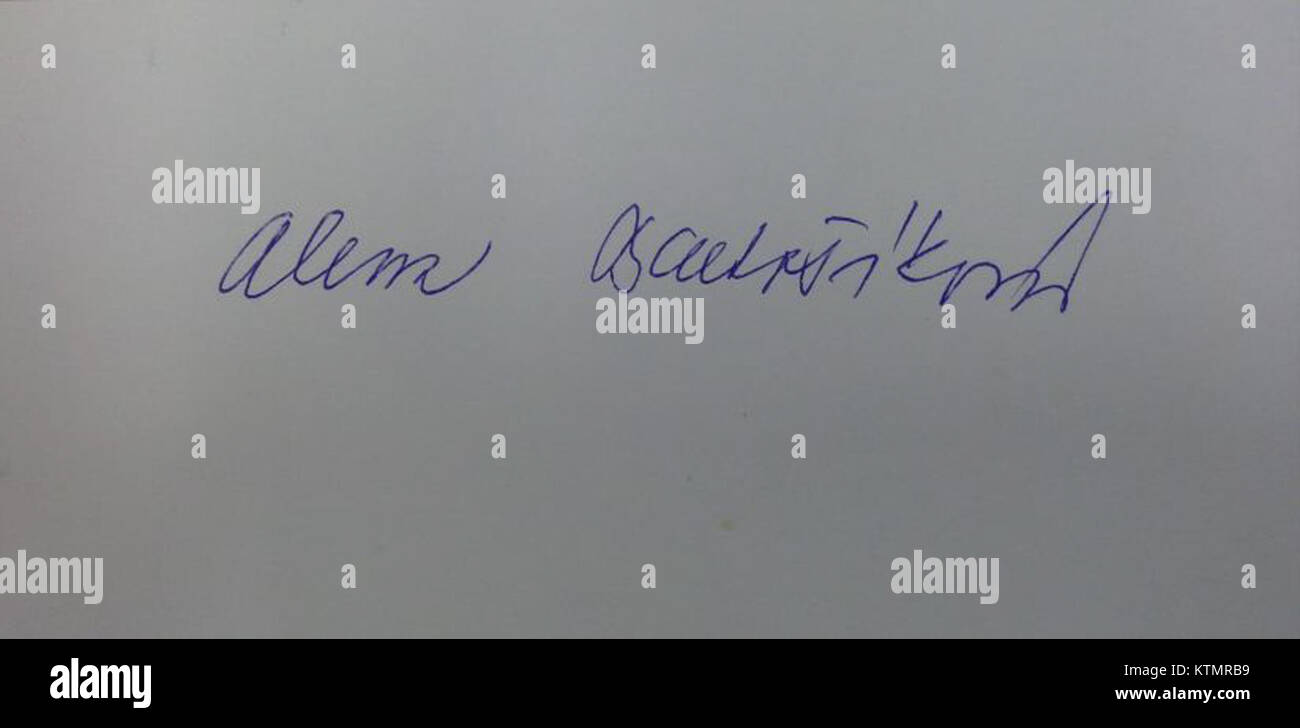 BA podpis ist ein Begriff, der sich auf eine bestimmte historische Signatur bezieht, die möglicherweise mit einer wichtigen Figur oder einem wichtigen Dokument zusammenhängt. Der Kontext des Begriffs ist ohne weitere Einzelheiten unklar. Stockfoto