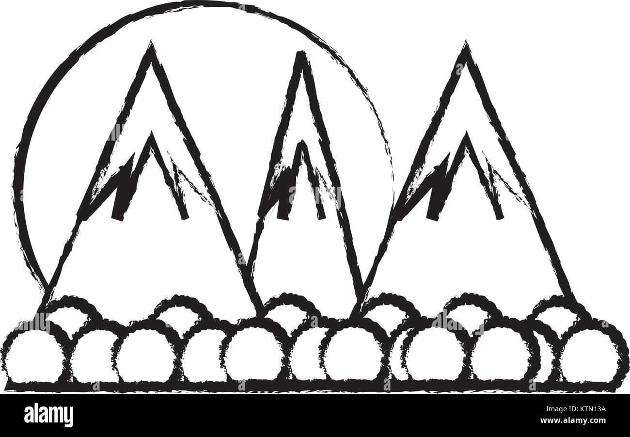 Cartoon Alpen Landschaft Stock Vektor