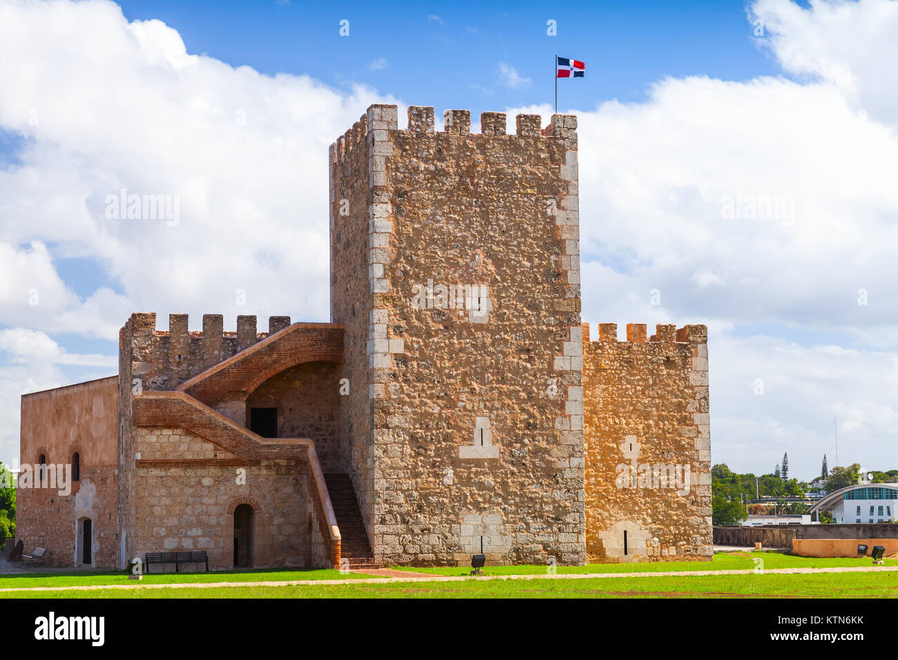 Festung Ozama, sechzehnten Jahrhundert in Santo Domingo, Dominikanische Republik Stockfoto