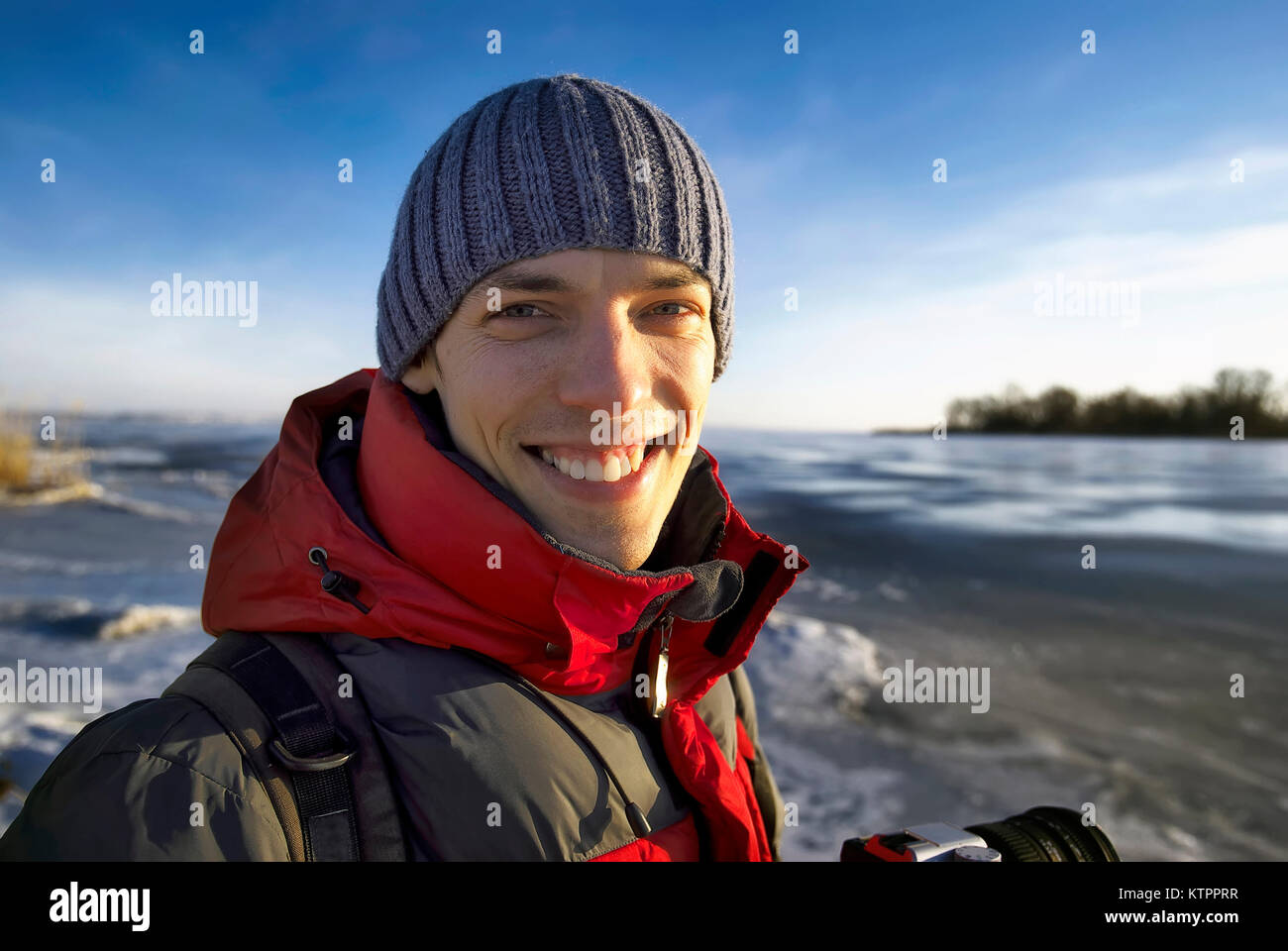 Winter Fotograf portrait. Gerne Landschaft Fotograf Stockfoto
