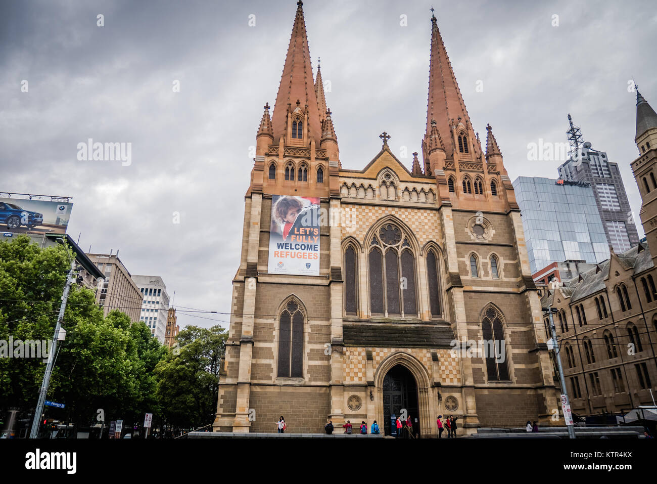 St. Paul Cathedral in Melbourne. Stockfoto