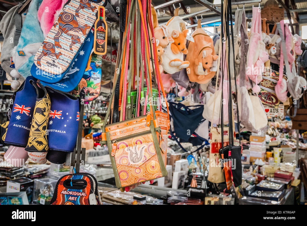 Queen Victoria Market in Melbourne ist die größte Open-Air-Markt in Australien Stockfoto