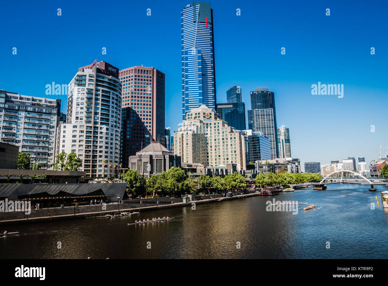 Moderne Architektur in Melbourne. Stockfoto