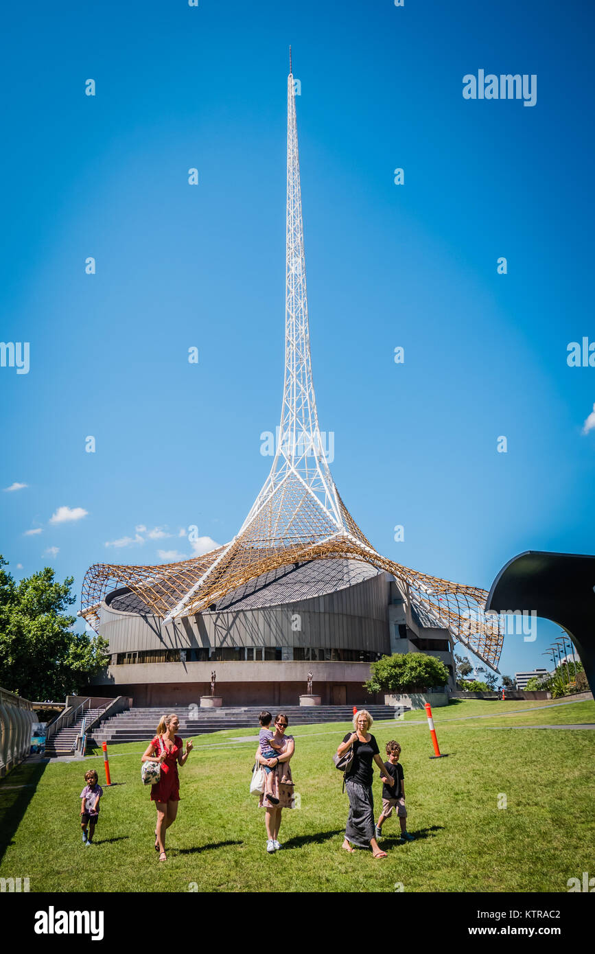 Melbourne Arts Center Turm Turm Stockfoto
