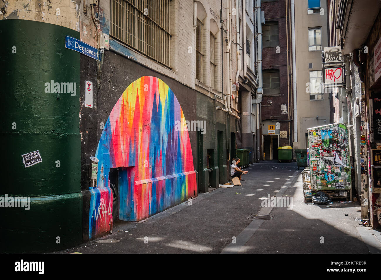 Melbourne degraves alley Lane Stockfoto