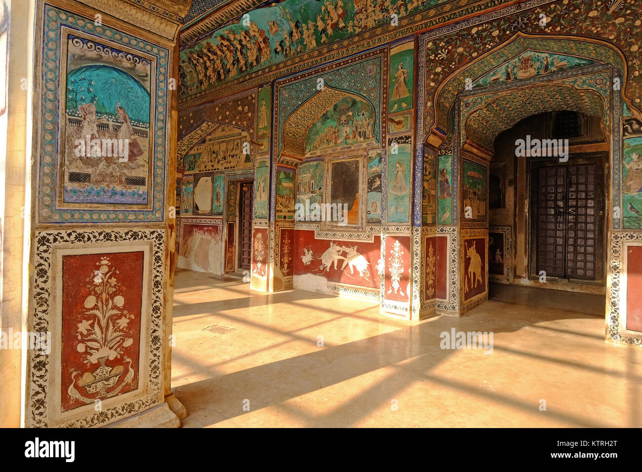 Chitrashala (Bildergalerie) von Bundi Palace, Bundi, Rajasthan, Indien Stockfoto