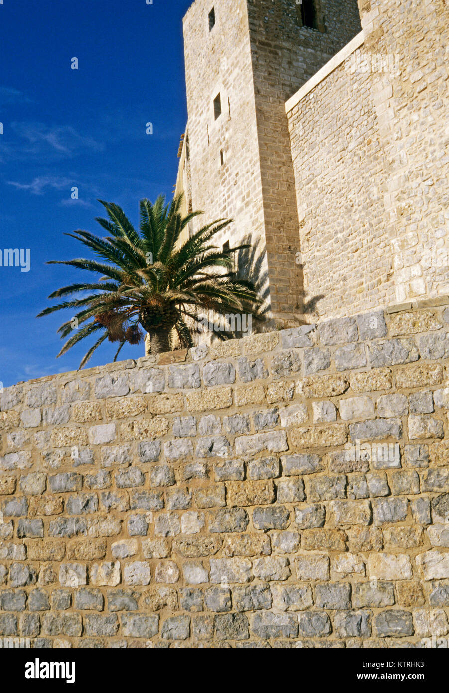 Detail von Dalt Vila Festung, Ibiza, Balearen, Spian Stockfoto