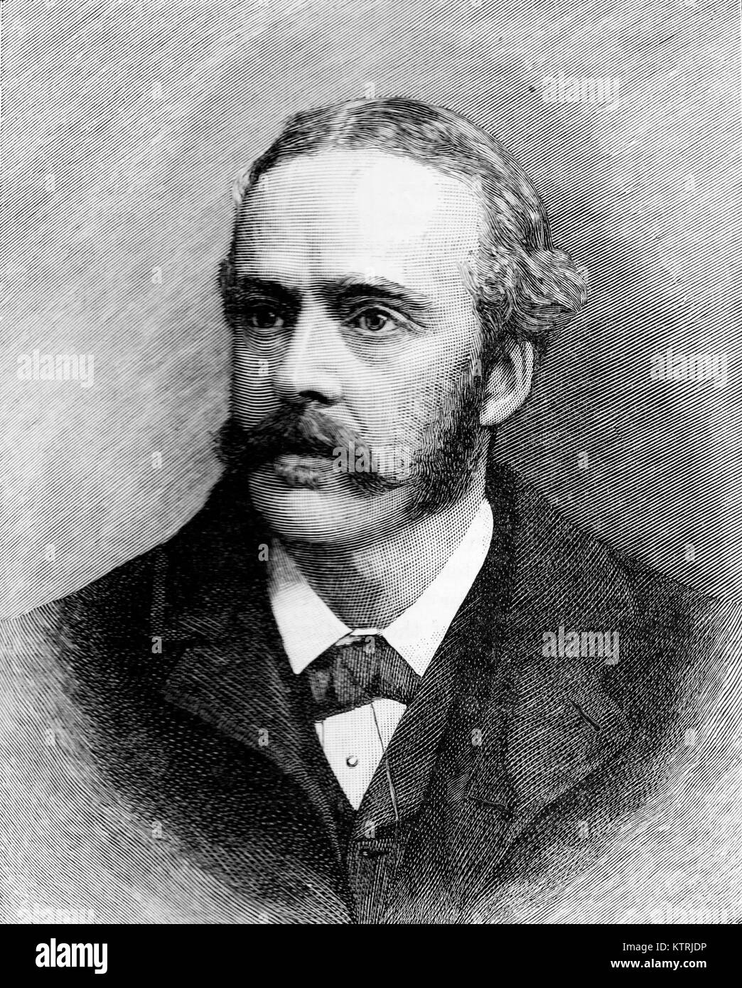 Arthur James Balfour, 1 Graf von Balfour, Schwarz-weiß Illustration; Stockfoto