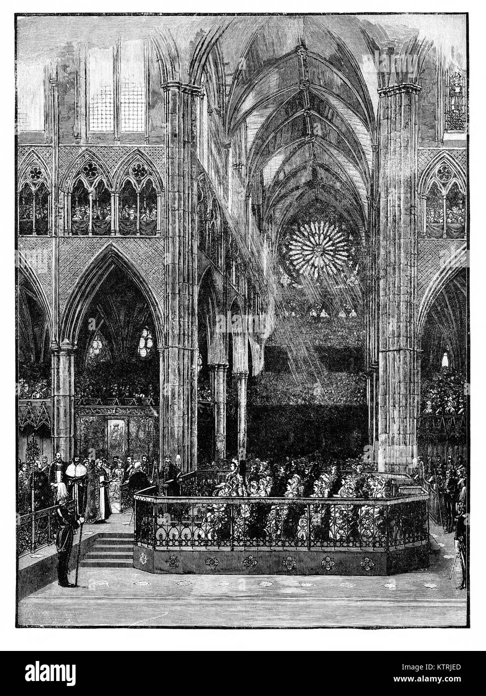 Queen Victoria's Jubilee, 1887, der Dankgottesdienst in der Westminster Abbey Stockfoto