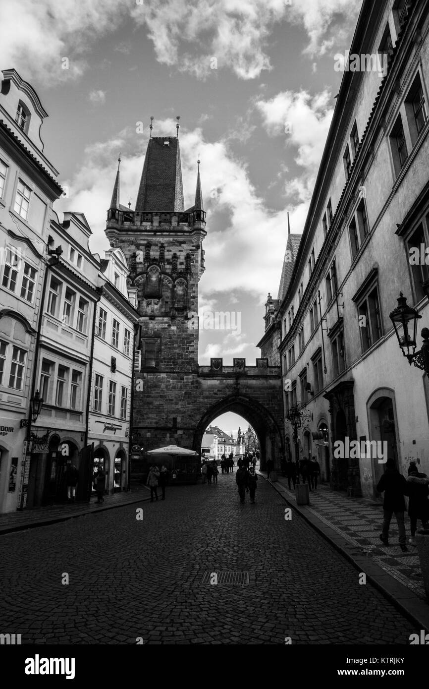 Straße von Prag Stockfoto