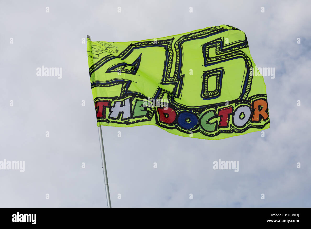 Valentino Rossi 46 Der Arzt Flagge Stockfoto