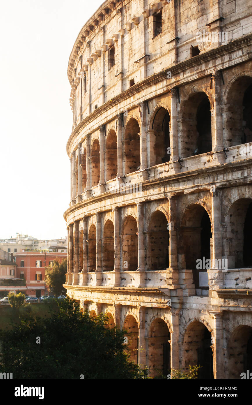 Rom, Italien. Eines der beliebtesten Platz in der Welt - römische Kolosseum. Stockfoto