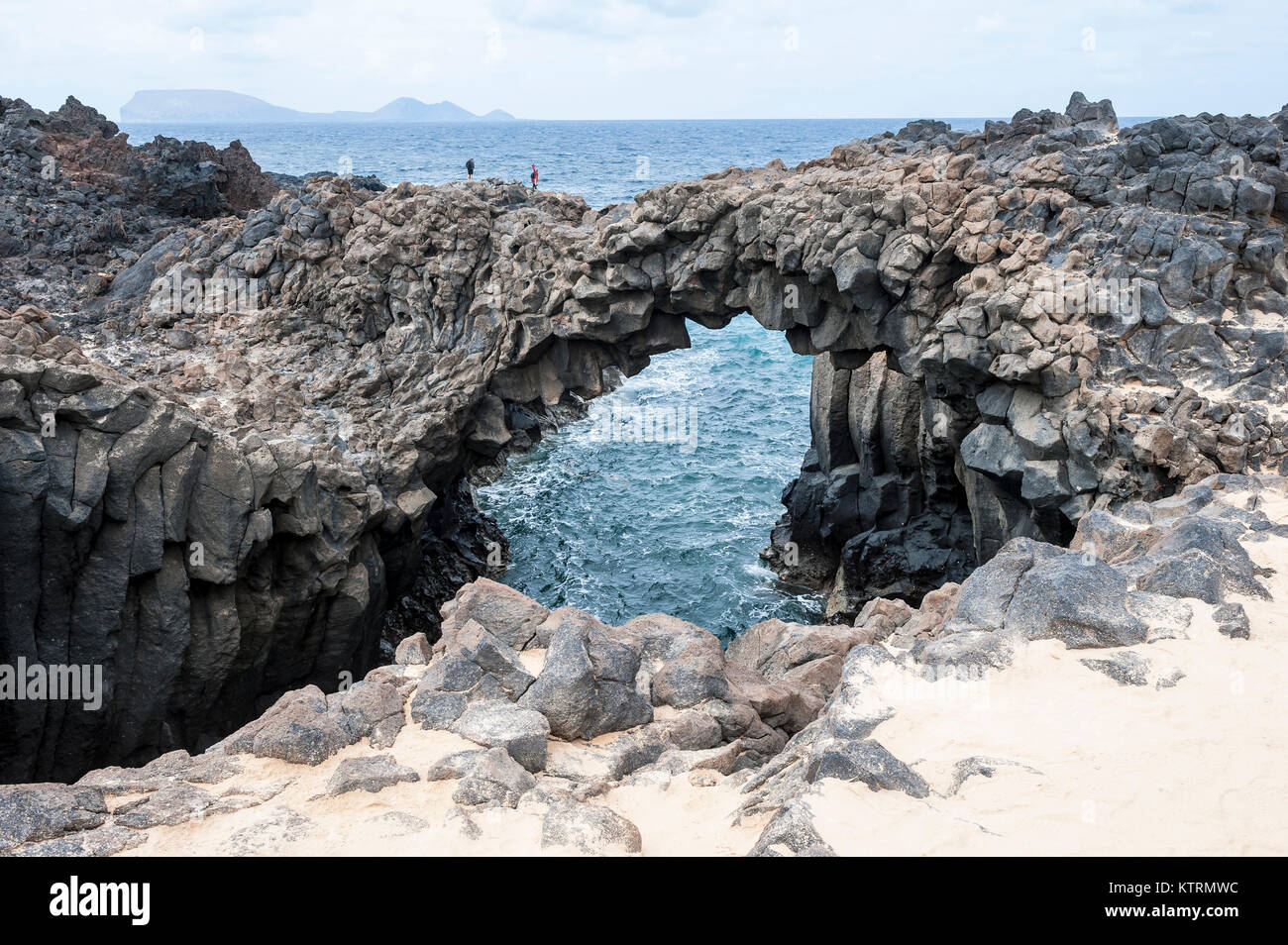 Erstaunlich Felsbrocken auf La Graciosa, Chinijo Archipel, Kanarische Inseln, Spanien Stockfoto