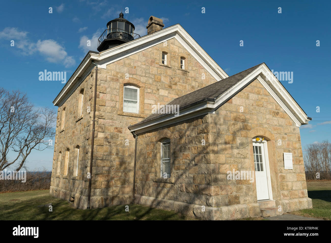 Old Field Point Lighthouse an der East Setauket Long Island, NY. Stockfoto