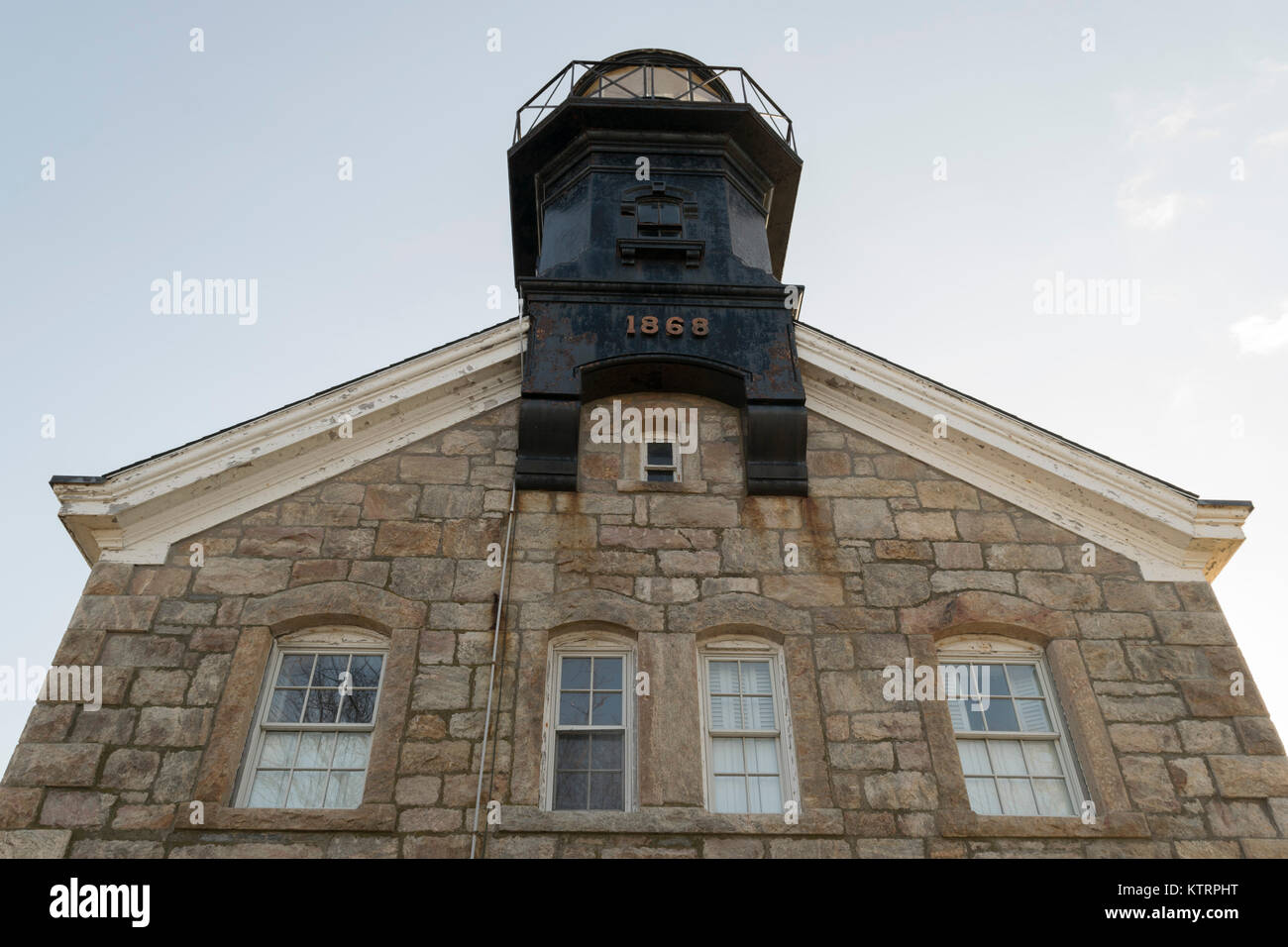 Old Field Point Lighthouse an der East Setauket Long Island, NY. Stockfoto