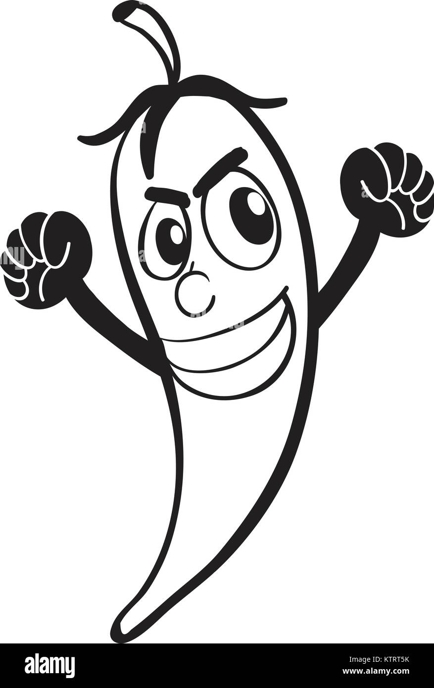 Illustraiton eine einfache pflanzliche Darstellung auf weiß Stock Vektor