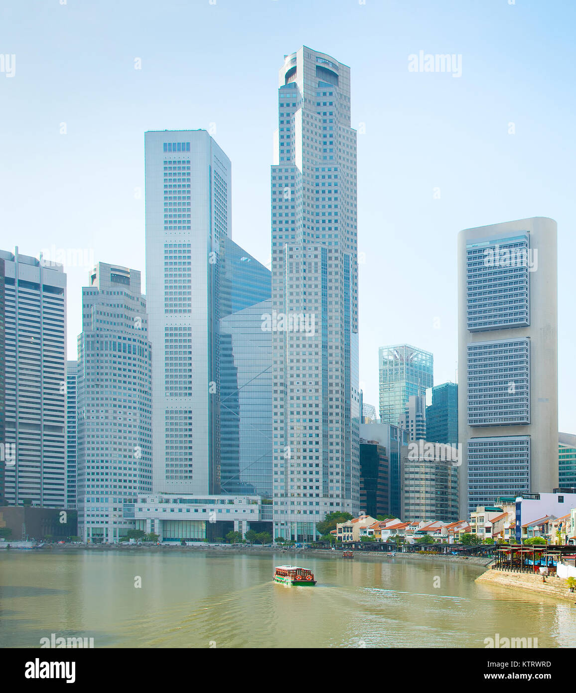 Blick auf die Innenstadt von Core am Morgen. Singapur Stockfoto