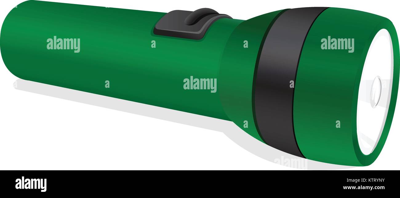 Abbildung einer Fackel auf weißem Hintergrund Stock Vektor