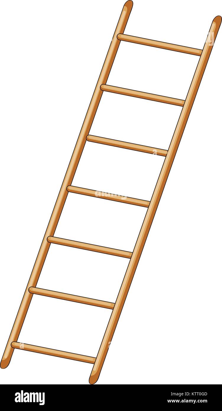 Abbildung: Leiter auf weißem Hintergrund Stock Vektor