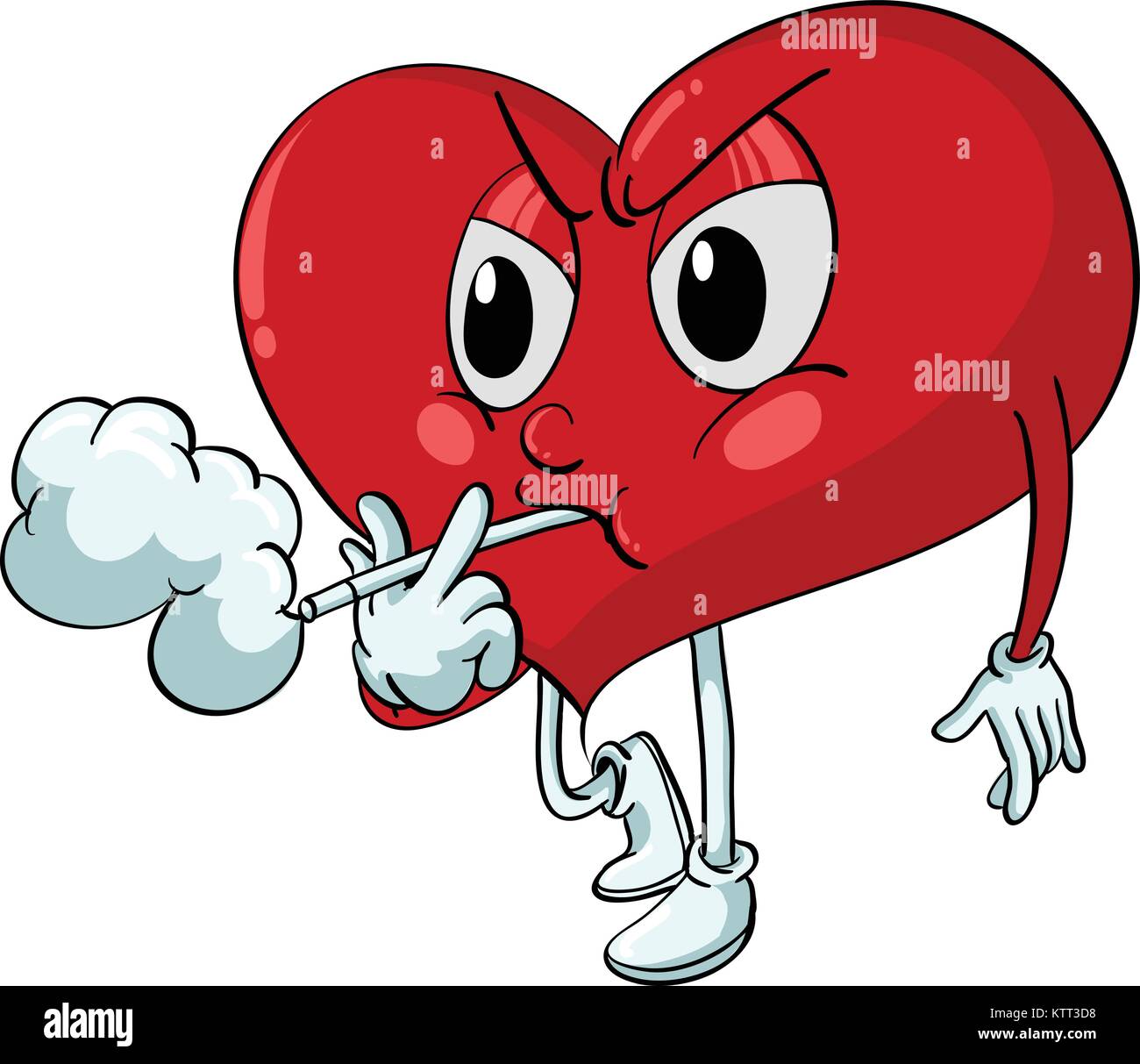 Abbildung: ein Herz rauchen Stock Vektor