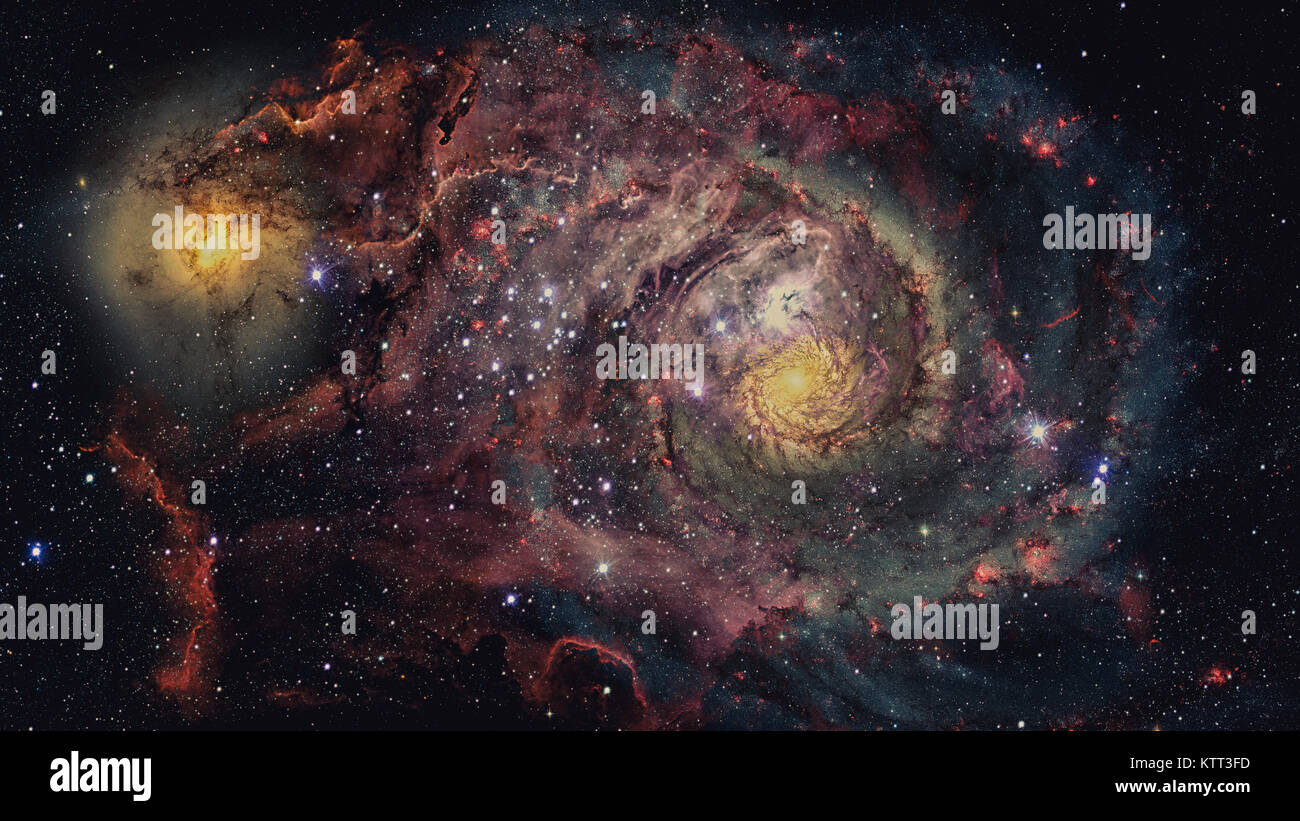 Awesome Spiralgalaxie viele Lichtjahre weit entfernt von der Erde. Elemente von der NASA eingerichtet Stockfoto