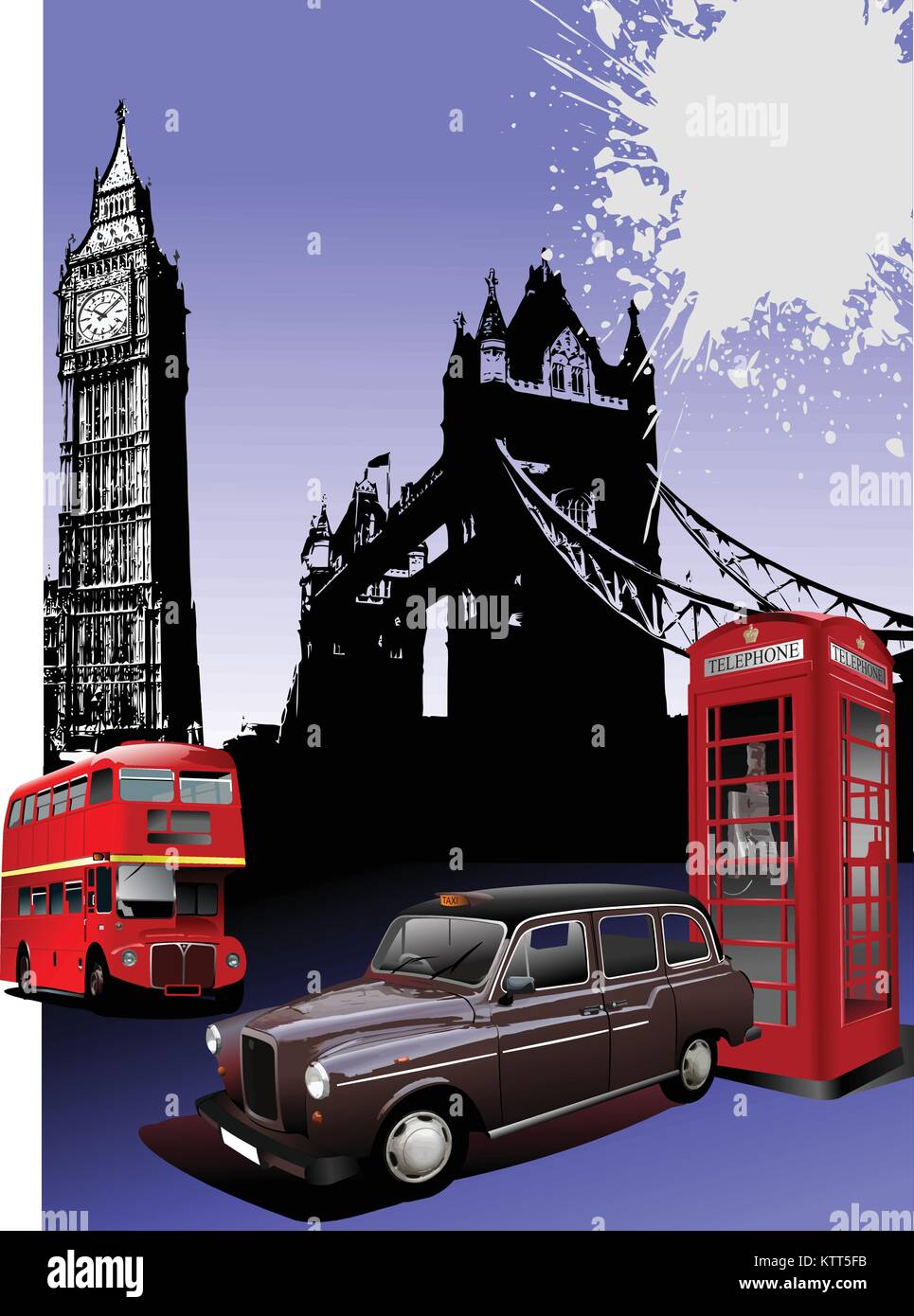 London Bilder Hintergrund. Vektor-illustration Stock Vektor