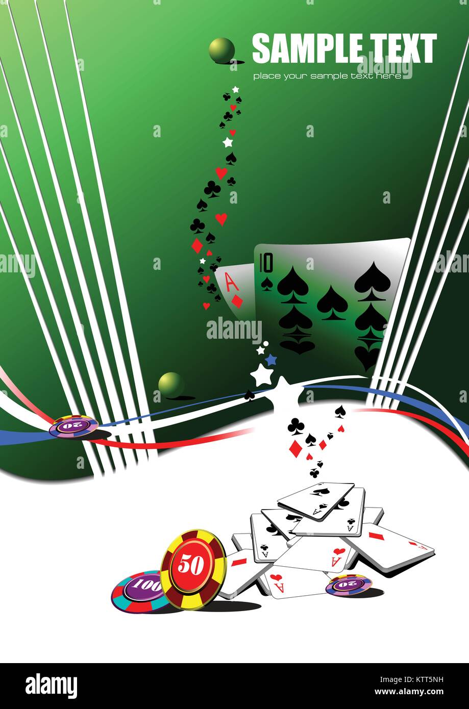 Casino-Elemente. Vektor-illustration Stock Vektor