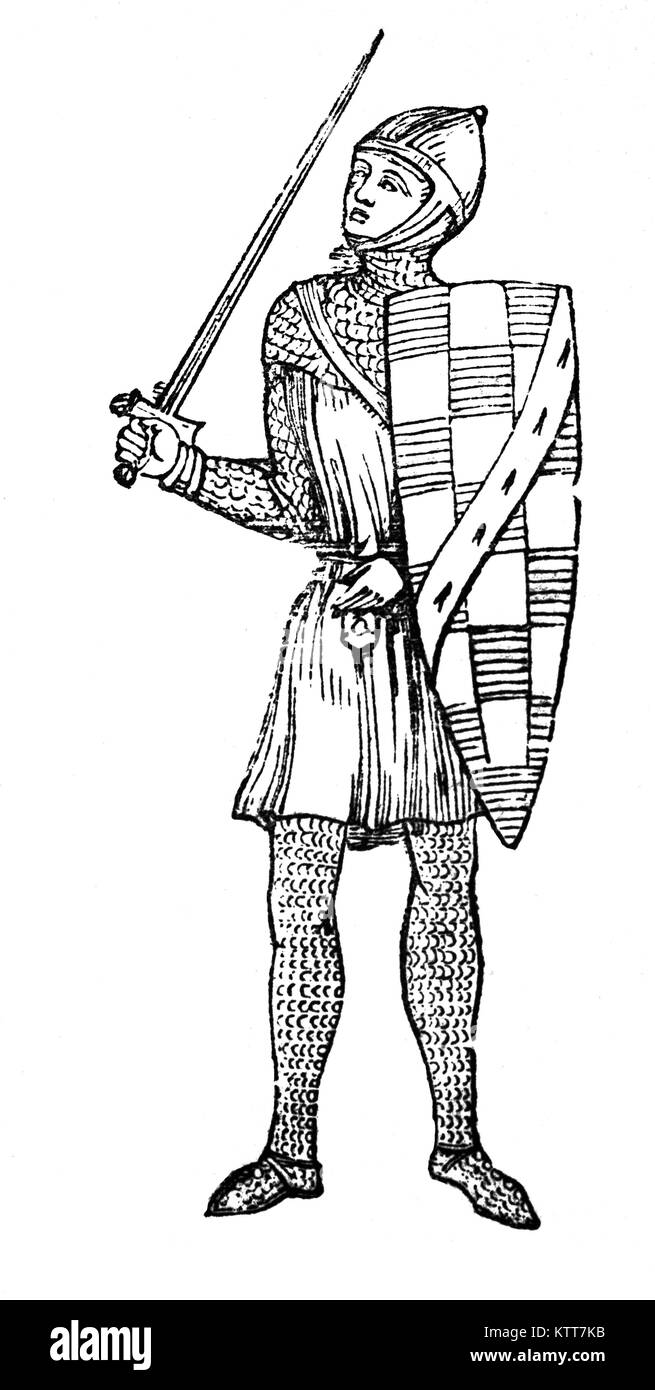 Guy de Beauchamp, 10. Earl of Warwick (C. 1272 - 1315) war eine Fülle Engländer und einer der wichtigsten Konkurrenten von König Edward II. und seinen Liebling, Piers Gaveston. Er selbst in der Schlacht von Falkirk unterschieden und diente unter unter König Edward I. Nach der Nachfolge von Edward II. im Jahr 1307, fiel er mit dem neuen König und war einer der wichtigsten Architekten hinter der Verordnungen von 1311, dass die Befugnisse des Königs beschränkt. Stockfoto