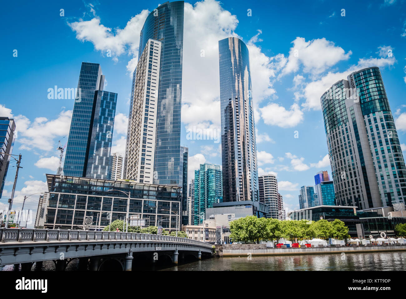 Die modernen Gebäude in der Innenstadt von Melbourne Stockfoto