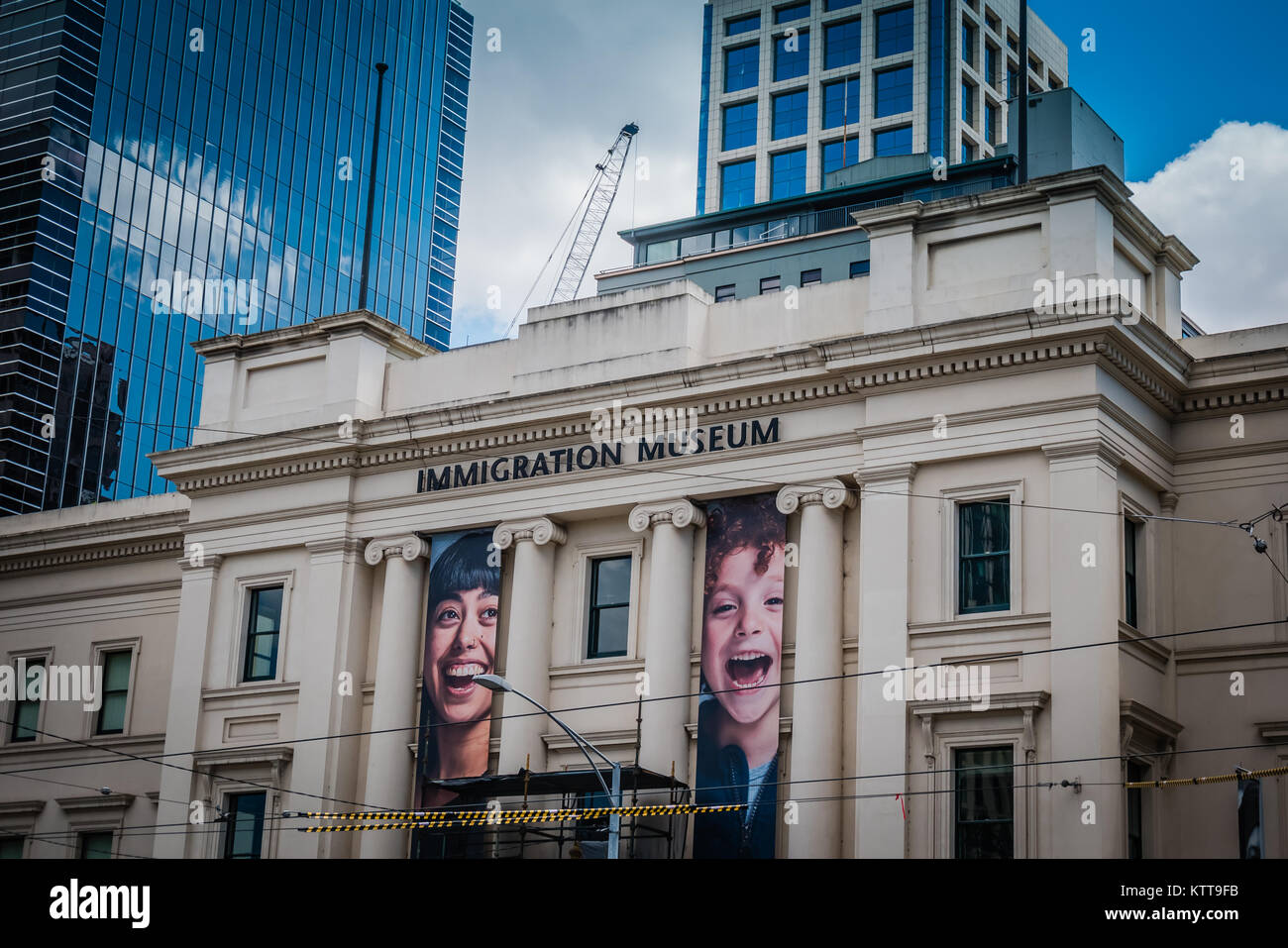 Melbourne Immigration Museum Gebäude Stockfoto