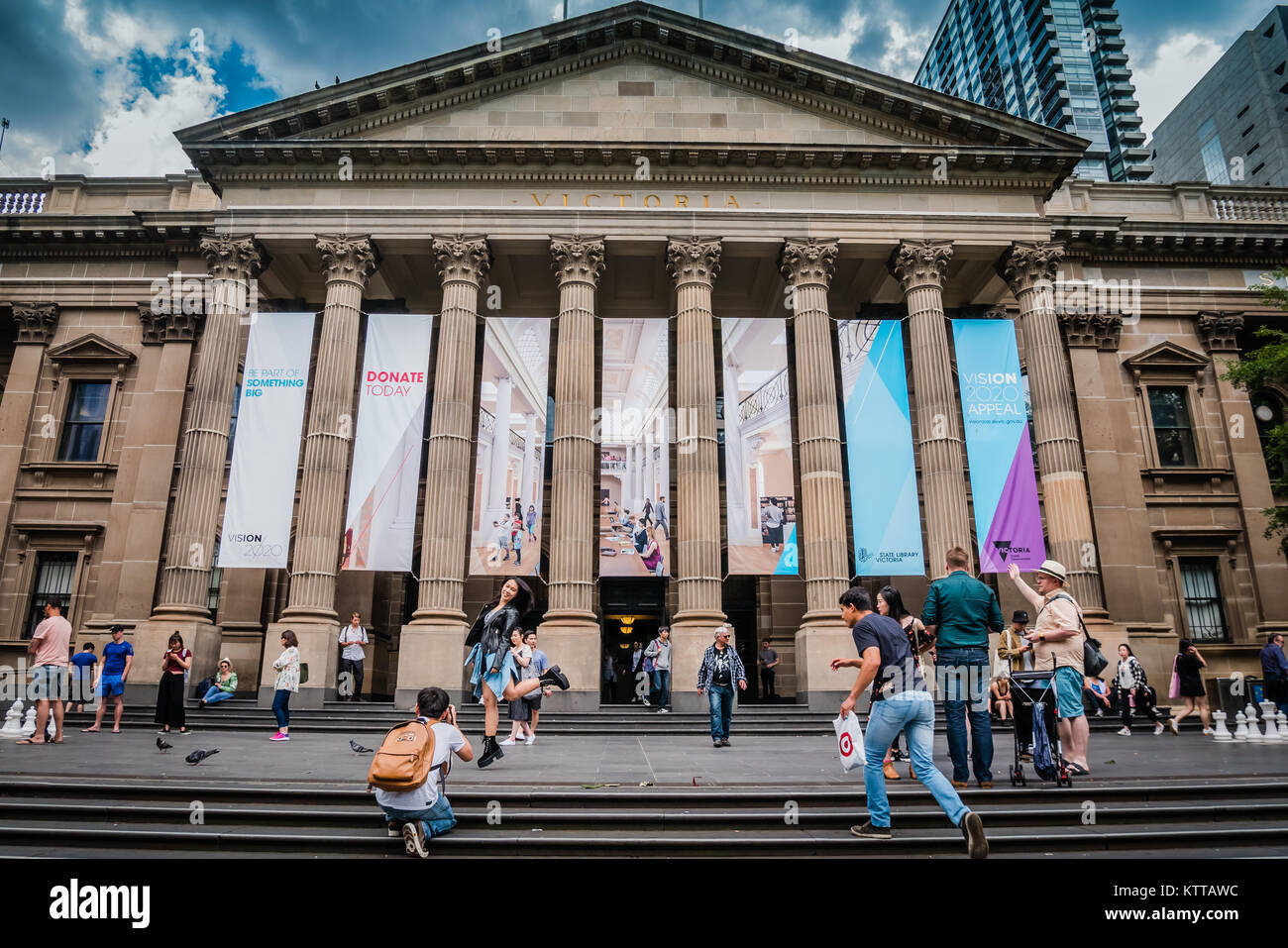 Melbourne Victoria State Library Stockfoto