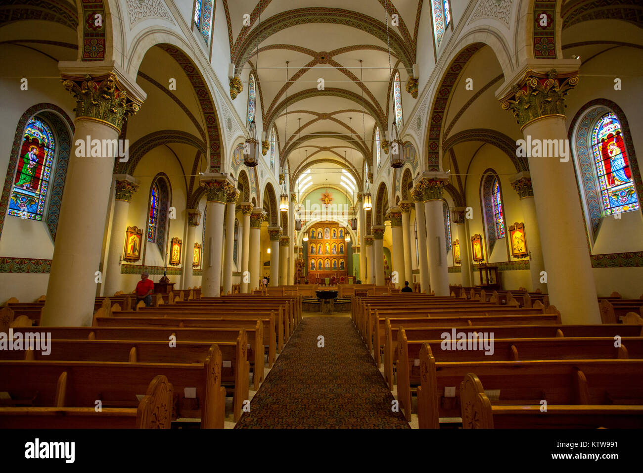 Kathedrale Basilica des Heiligen Franziskus von Assisi, Santa Fe, New Mexico Stockfoto