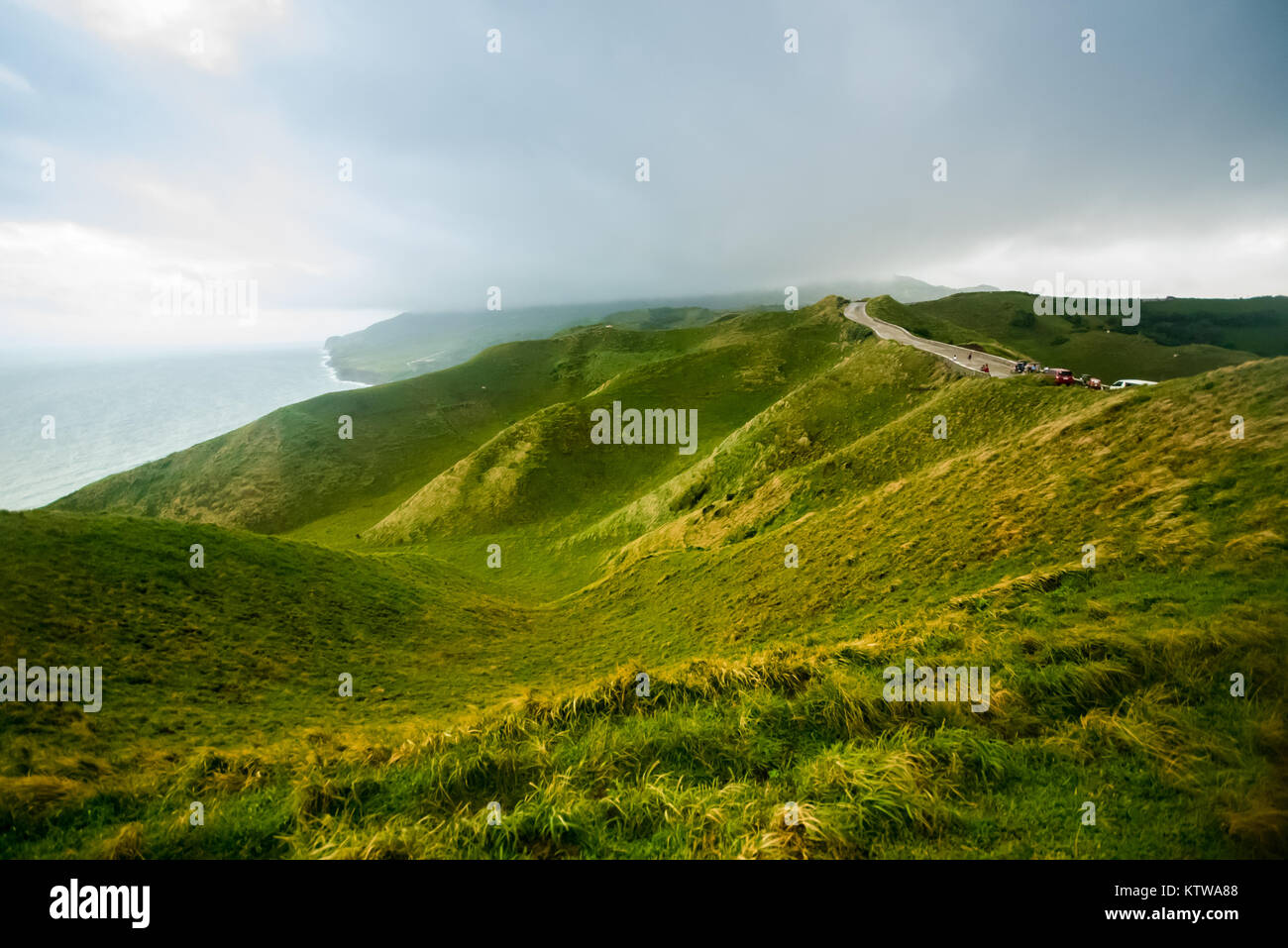 Rolling Hills von Iraya, Basco, Batanes, Philippinen. Stockfoto