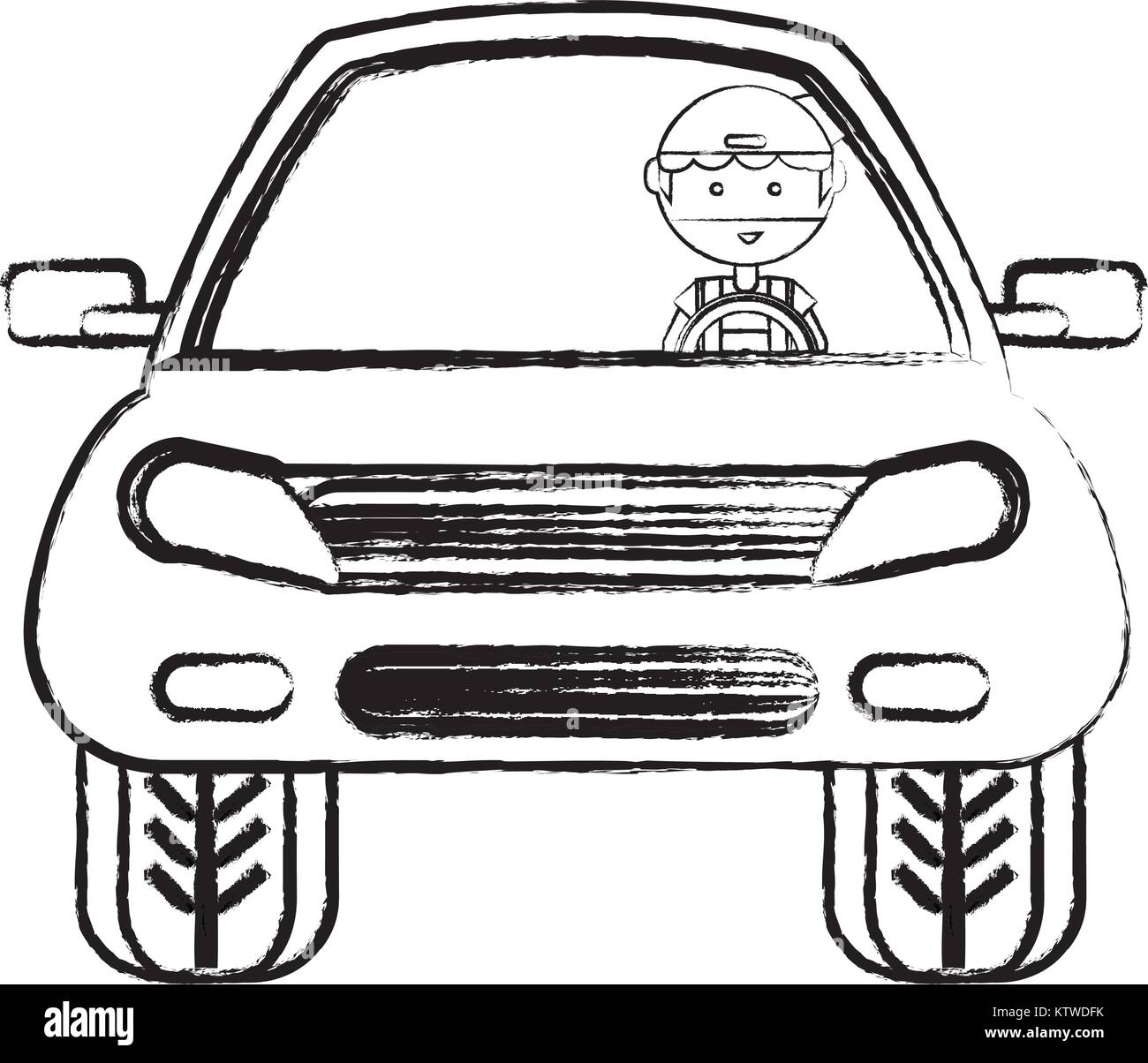 Man Drive Car Cartoon Stockfotos Und Bilder Kaufen Alamy